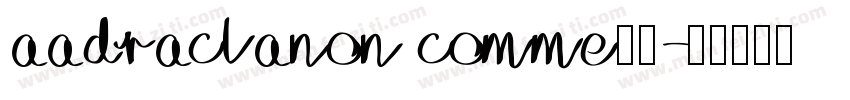 aadraclanon comme字体字体转换